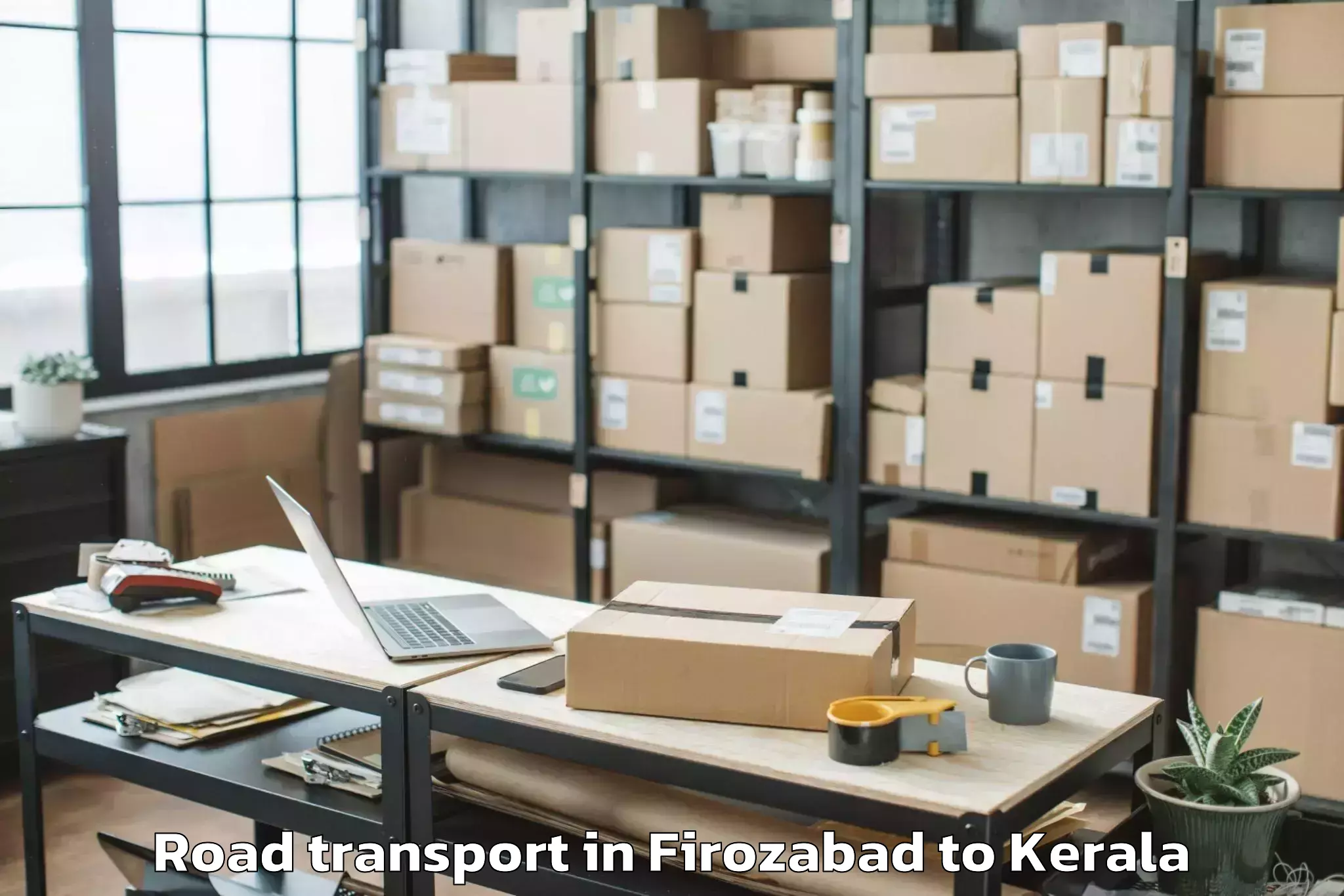 Top Firozabad to Kizhake Chalakudi Road Transport Available